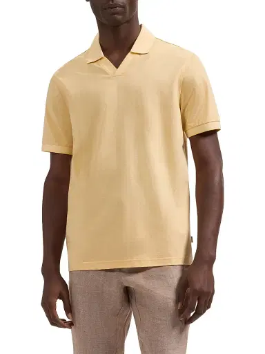 Bugatchi Men's Johnny Collar Polo Shirt - Jojoba - Size Small | Thumbnail 3 Bugatchi Men's Johnny Collar Polo Shirt - Jojoba - Size Small | Thumbnail 3
