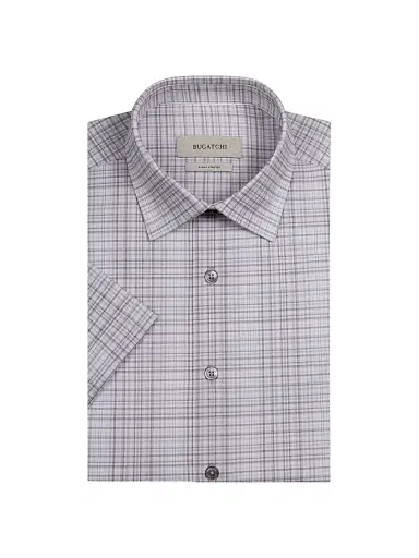 Bugatchi Men's Miles Ooohcotton Short-Sleeve Shirt - Limestone - Size Medium | Thumbnail 1