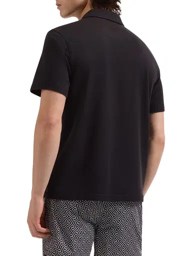 Bugatchi Men's Performance Quarter-Zip Polo Shirt - Black - Size Small | Thumbnail 4