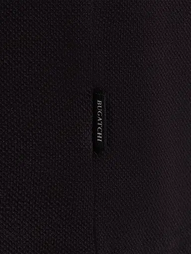 Bugatchi Men's Performance Quarter-Zip Polo Shirt - Black - Size Small | Thumbnail 6