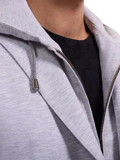 Bugatchi Men's Cotton Hooded Bib Blazer - Platinum - Size 46 | Thumbnail 5 Bugatchi Men's Cotton Hooded Bib Blazer - Platinum - Size 46 | Thumbnail 5
