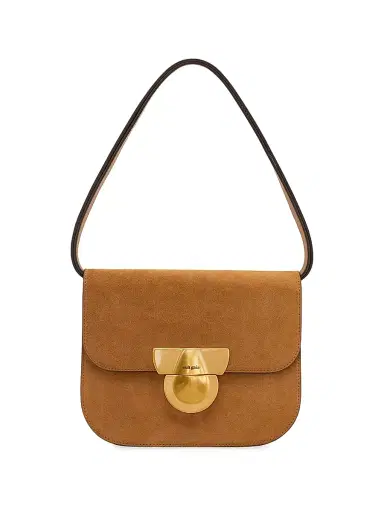 Cult Gaia Women's Tazia Suede Shoulder Bag - Toasted Caramel | Thumbnail 1