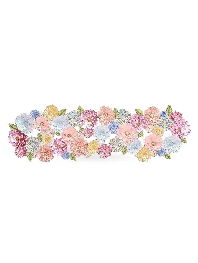 Kim Seybert Dahlia Beaded Runner - Sorbet