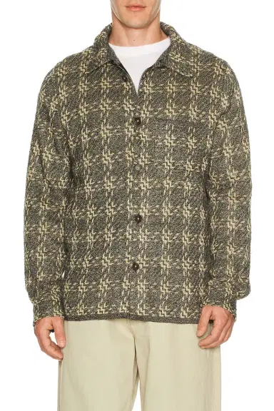 Guest In Residence Plaid Linen Blend Work Shirt | Thumbnail 3