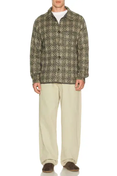 Guest In Residence Plaid Linen Blend Work Shirt | Thumbnail 5