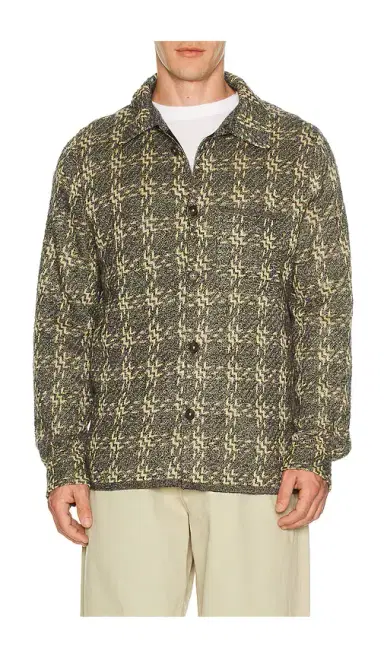 Guest In Residence Plaid Linen Blend Work Shirt | Thumbnail 1