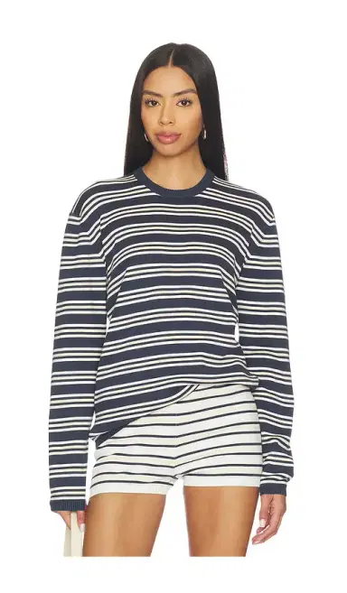EAVES Cydnee Striped Oversized Sweater | Thumbnail 1 EAVES Cydnee Striped Oversized Sweater | Thumbnail 1
