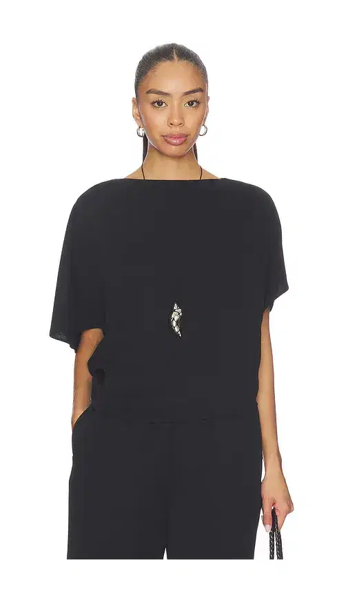 x Jasmine Tookes Greta Polished Crepe Top
