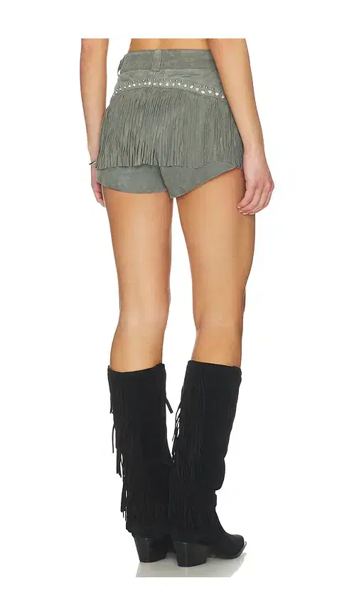 Understated Leather Starburst Short
