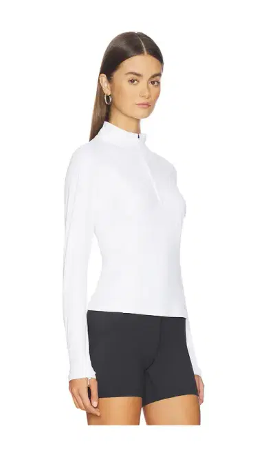 Halfdays Julie Ribbed 1/4 Zip Top | Thumbnail 2