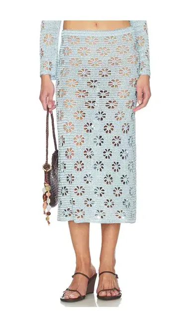 Calle Del Mar Floral Crochet Skirt | Thumbnail 1 Calle Del Mar Floral Crochet Skirt | Thumbnail 1