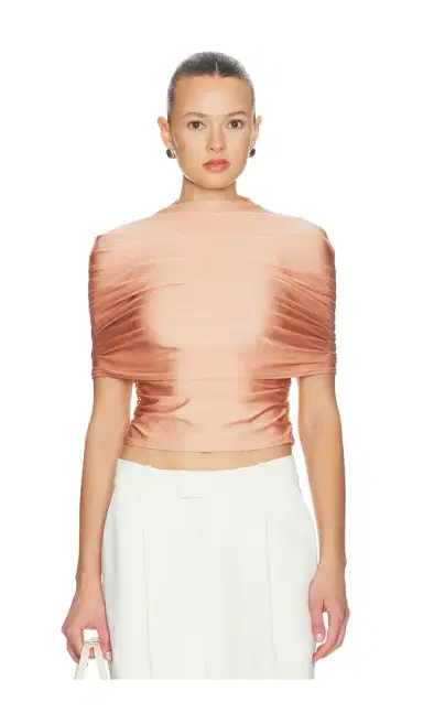 Lapointe Mock Neck Ruched Top | Thumbnail 1
