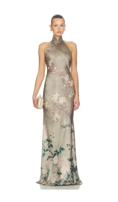 Sau Lee Gillian Satin Dress | Thumbnail 1 Sau Lee Gillian Satin Dress | Thumbnail 1