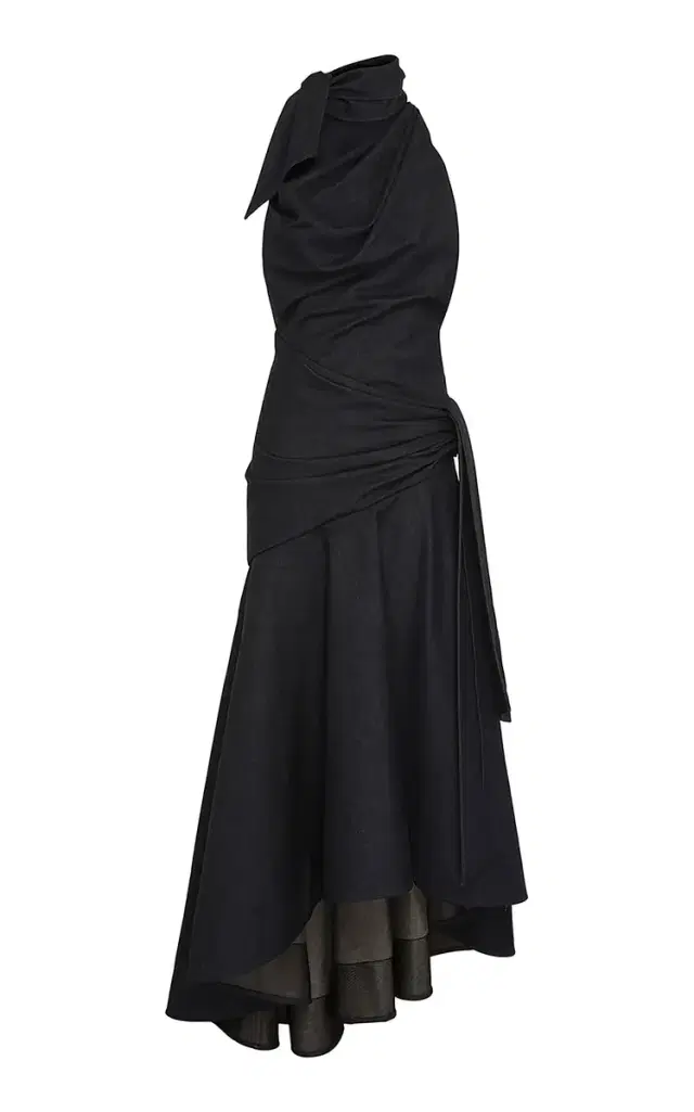 Zimmermann Valiant Draped Denim Midi Dress