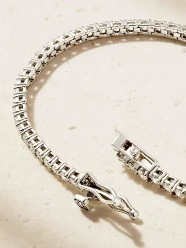 Sydney Evan 14-karat White Gold Diamond Tennis Bracelet | Thumbnail 4 Sydney Evan 14-karat White Gold Diamond Tennis Bracelet | Thumbnail 4