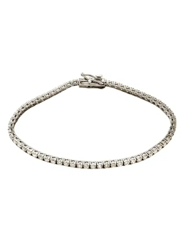 Sydney Evan 14-karat White Gold Diamond Tennis Bracelet