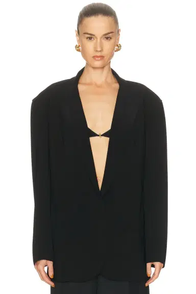 Norma Kamali Oversized Single Breasted Jacket | Thumbnail 2 Norma Kamali Oversized Single Breasted Jacket | Thumbnail 2