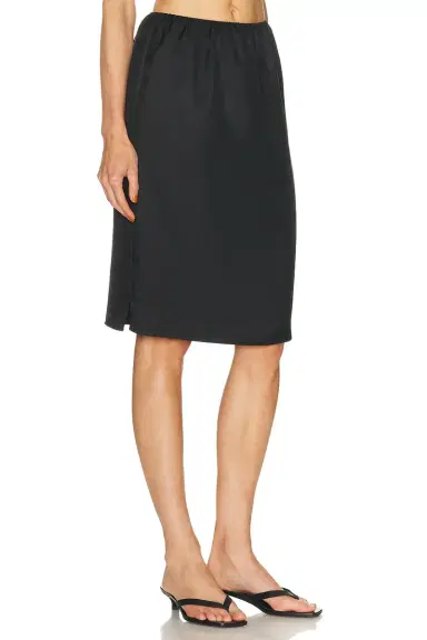 Loulou de Saison Vasali Straight Knee Length Elastic Waist Skirt | Thumbnail 2 Loulou de Saison Vasali Straight Knee Length Elastic Waist Skirt | Thumbnail 2