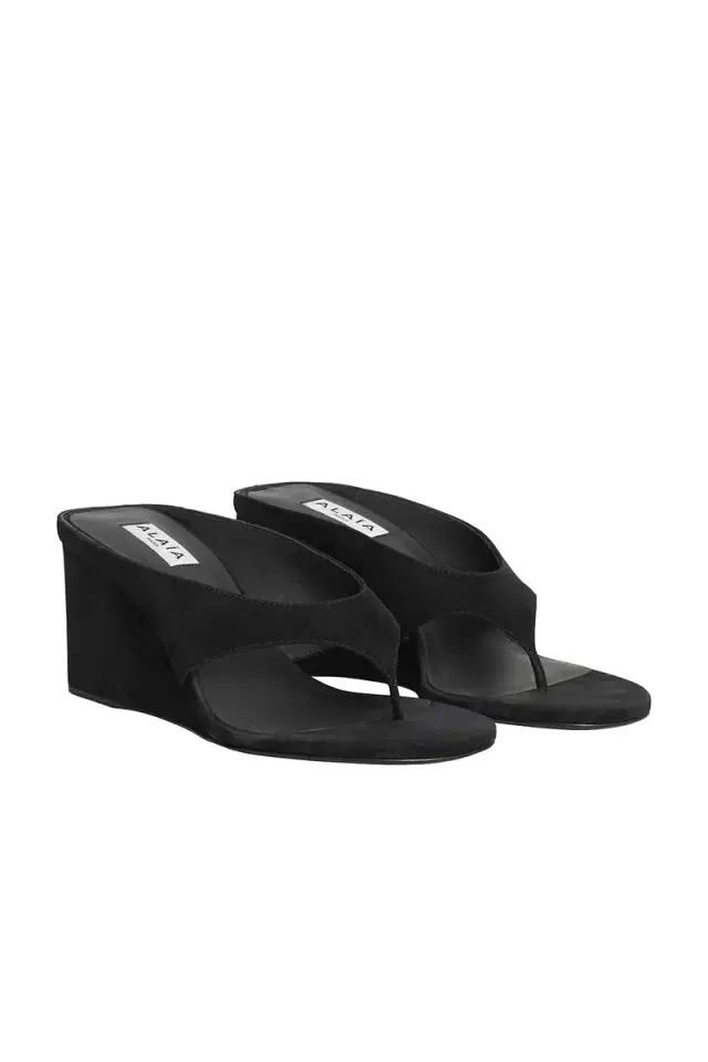 ALAÏA Wedge Thong Mule