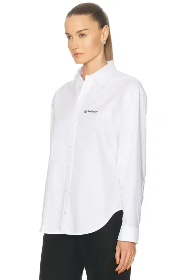 Balenciaga Cotton Poplin Top | Thumbnail 2 Balenciaga Cotton Poplin Top | Thumbnail 2