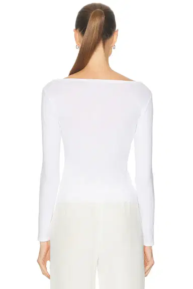 ENZA COSTA Fine Supima Cotton Long Sleeve Boatneck Top | Thumbnail 3 ENZA COSTA Fine Supima Cotton Long Sleeve Boatneck Top | Thumbnail 3