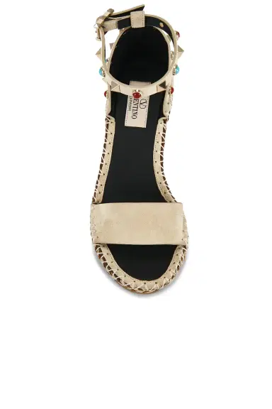 Valentino Garavani Rockstud Wedge Espadrille | Thumbnail 4 Valentino Garavani Rockstud Wedge Espadrille | Thumbnail 4