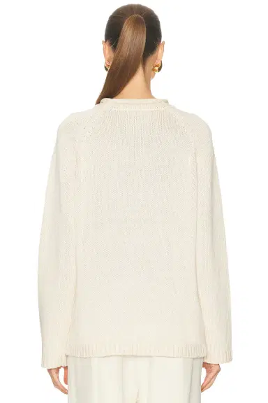 Loulou de Saison Zima Rolled Collar Raglan Sweater | Thumbnail 3 Loulou de Saison Zima Rolled Collar Raglan Sweater | Thumbnail 3