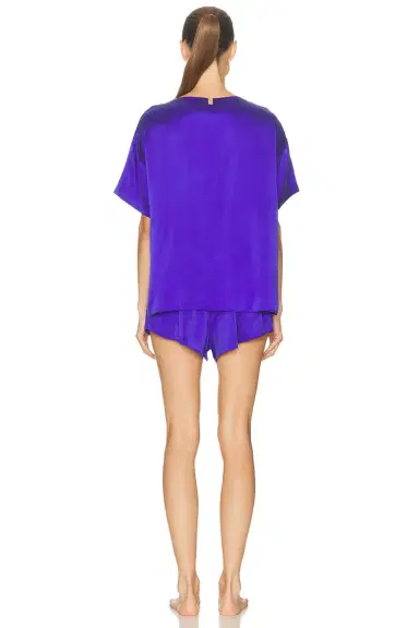 LUNYA Washable Silk Tee Short Set | Thumbnail 3
