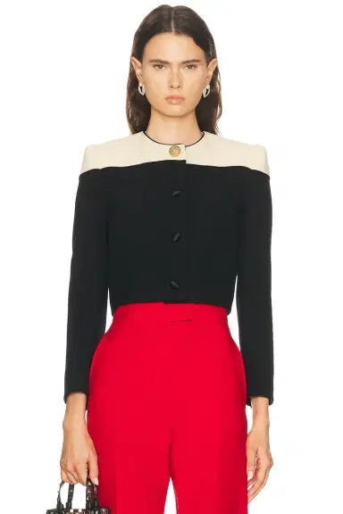 Valentino Wool Crepe Jacket | Thumbnail 1 Valentino Wool Crepe Jacket | Thumbnail 1
