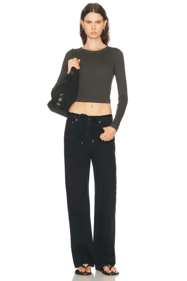 GRLFRND Bella Low Rise Boyfriend Drawstring | Thumbnail 7