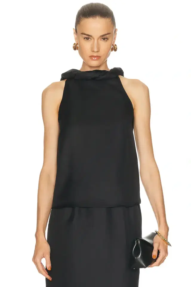 Loulou de Saison Wilma Twisted Collar Top