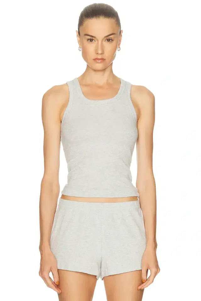 Cotton Rib Scoop Neck Tank Top