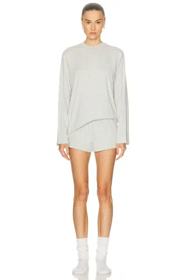 Skims Boyfriend Long Sleeve T-Shirt | Thumbnail 4