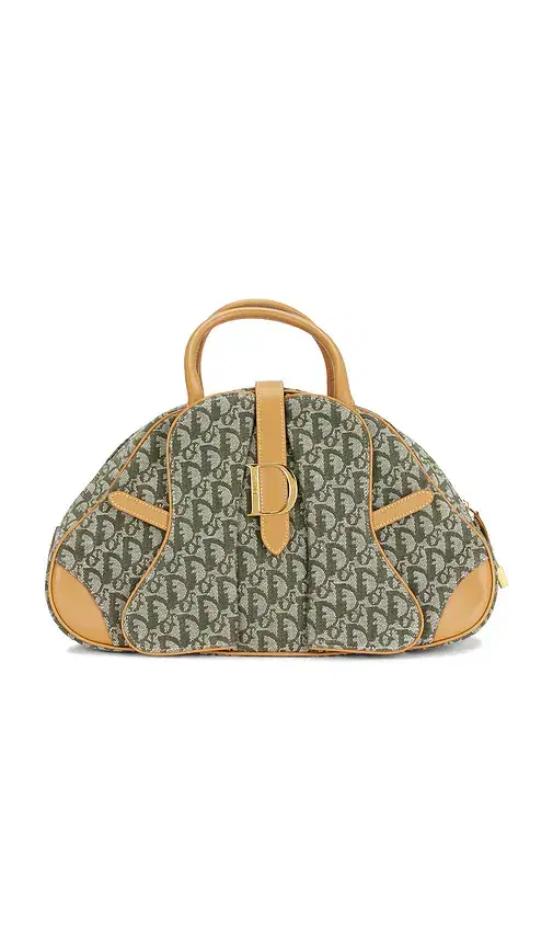 FWRD Renew Dior Vintage Diorissimo Double Saddle Bowler Bag