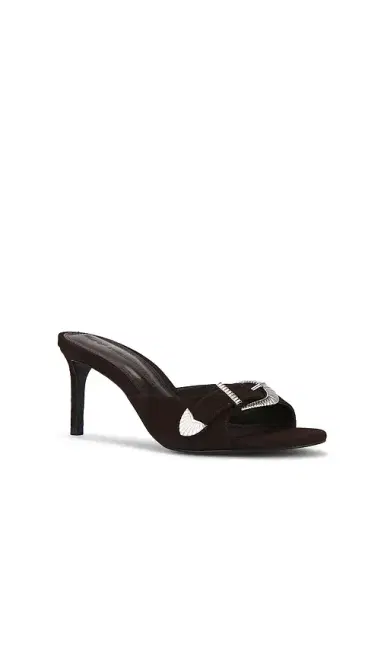 Black Suede Studio Elena 70 Mule | Thumbnail 2 Black Suede Studio Elena 70 Mule | Thumbnail 2