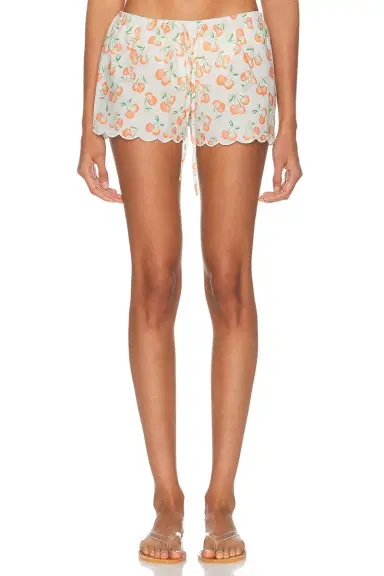Montce X Elsa Hosk Scalloped Low-rise Drawstring Short | Thumbnail 3