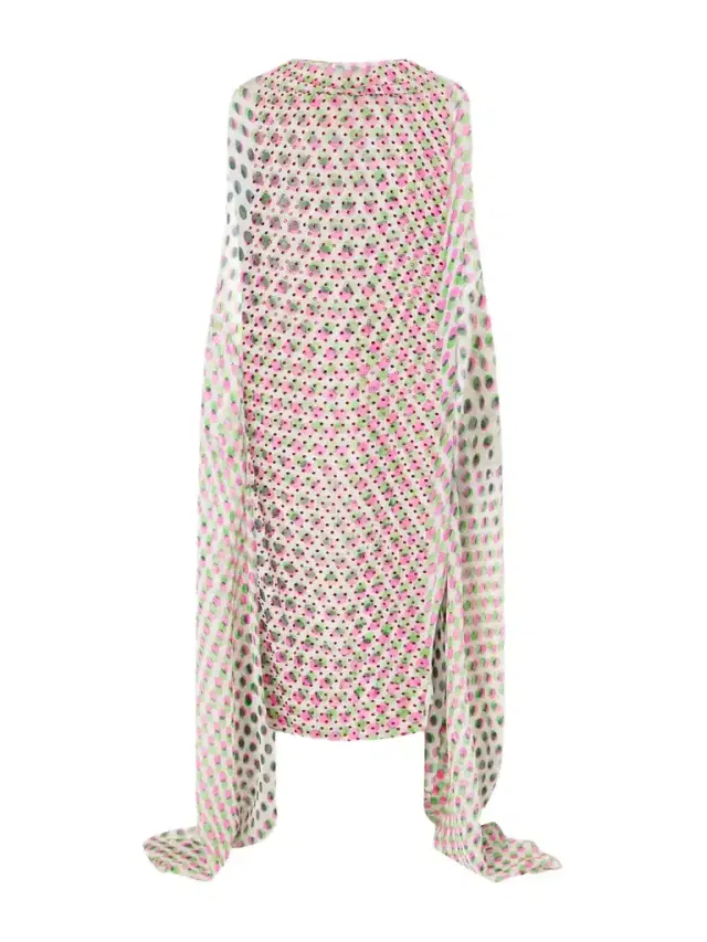 Embellished Polka-dot Silk Midi Dress