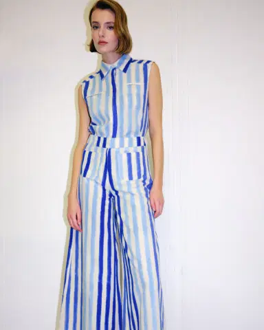 Emporio Sirenuse Adele Trousers in Ikat Stripes | Thumbnail 6 Emporio Sirenuse Adele Trousers in Ikat Stripes | Thumbnail 6