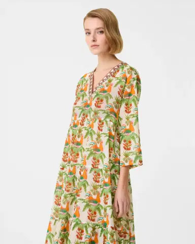 Emporio Sirenuse Alba Caftan in Midsummer Print | Thumbnail 3