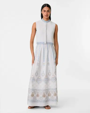 Emporio Sirenuse Andorra Top with Meridiana Embroidery | Thumbnail 3 Emporio Sirenuse Andorra Top with Meridiana Embroidery | Thumbnail 3