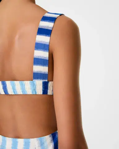 Emporio Sirenuse Azzurra Dress in Ikat Stripes | Thumbnail 5
