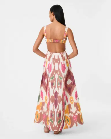 Emporio Sirenuse Azzurra Dress in Watercolor Ikat | Thumbnail 4 Emporio Sirenuse Azzurra Dress in Watercolor Ikat | Thumbnail 4