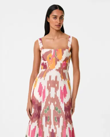 Emporio Sirenuse Azzurra Dress in Watercolor Ikat | Thumbnail 11 Emporio Sirenuse Azzurra Dress in Watercolor Ikat | Thumbnail 11