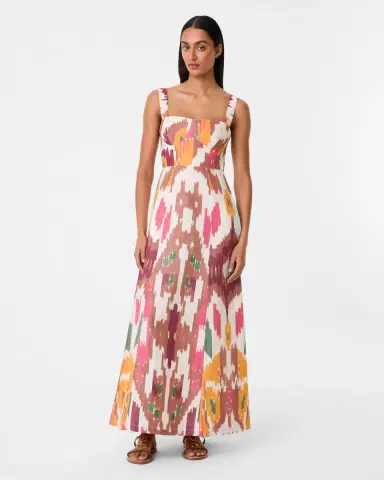 Emporio Sirenuse Azzurra Dress in Watercolor Ikat | Thumbnail 9 Emporio Sirenuse Azzurra Dress in Watercolor Ikat | Thumbnail 9