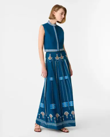 Emporio Sirenuse Camille Skirt with Ballerina Embroidery | Thumbnail 7 Emporio Sirenuse Camille Skirt with Ballerina Embroidery | Thumbnail 7