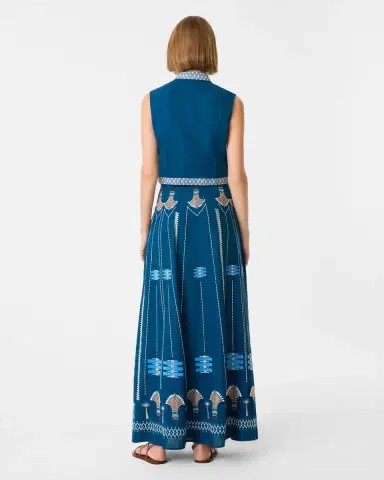 Emporio Sirenuse Camille Skirt with Ballerina Embroidery | Thumbnail 9 Emporio Sirenuse Camille Skirt with Ballerina Embroidery | Thumbnail 9