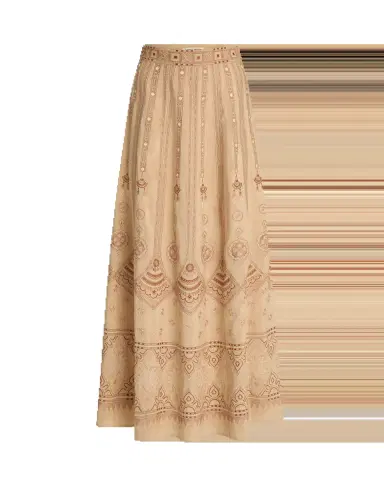 Emporio Sirenuse Camille Skirt with Meridiana Embroidery | Thumbnail 6