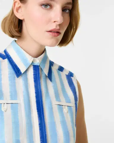Emporio Sirenuse Ylenia Top in Ikat Stripes | Thumbnail 2 Emporio Sirenuse Ylenia Top in Ikat Stripes | Thumbnail 2