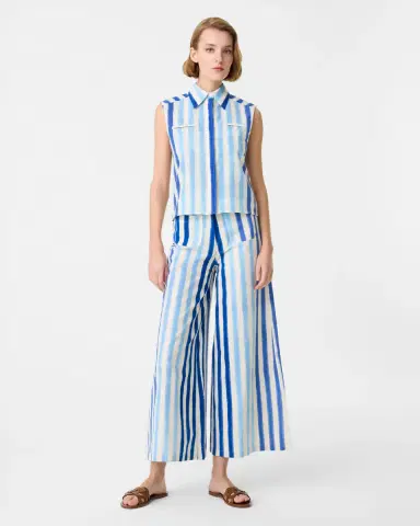Emporio Sirenuse Ylenia Top in Ikat Stripes | Thumbnail 3 Emporio Sirenuse Ylenia Top in Ikat Stripes | Thumbnail 3