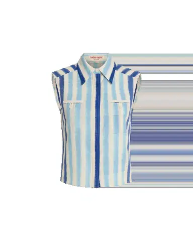 Emporio Sirenuse Ylenia Top in Ikat Stripes | Thumbnail 7 Emporio Sirenuse Ylenia Top in Ikat Stripes | Thumbnail 7